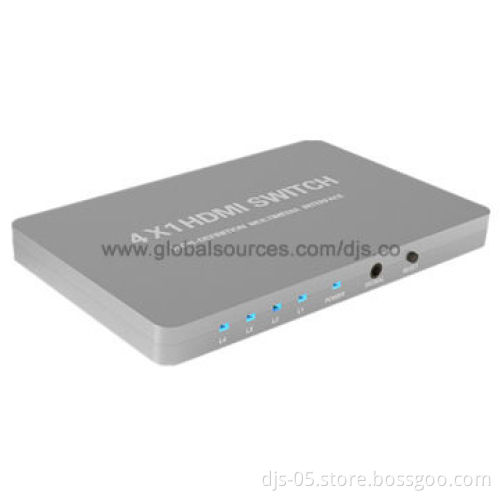 Super Slim HDMI 4 x 1 Switch with High Speed Chip Set, Support 3D, Full HD 1080P/60Hz, Fashion Cover